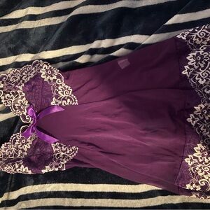 Elegant Purple Lace Nightgown